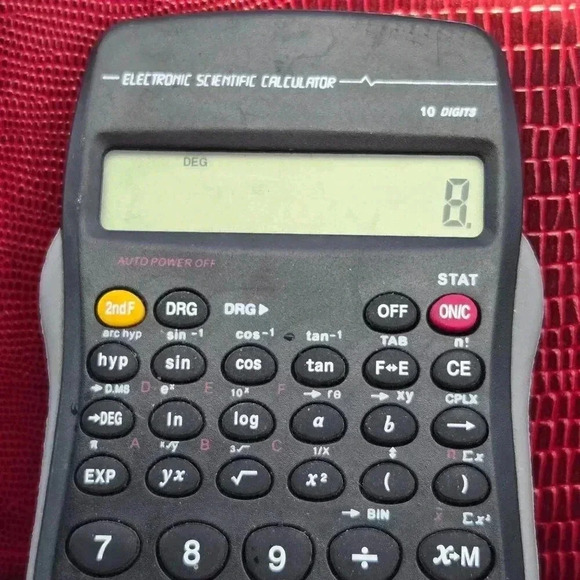 Electric Scientific Calculator 10-Digit Display Protective Cover Students School - Picture 3 of 3